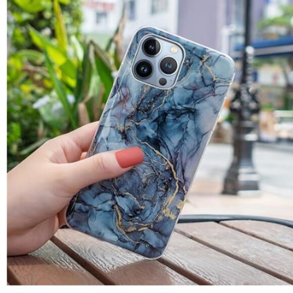 Designed for iPhone 15 Pro Max Case Marble for Women Girls HDrop Proof